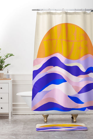SunshineCanteen makes waves Shower Curtain And Mat
