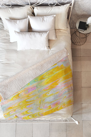 SunshineCanteen marbled pastel dreams Fleece Throw Blanket