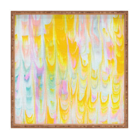 SunshineCanteen marbled pastel dreams Square Tray