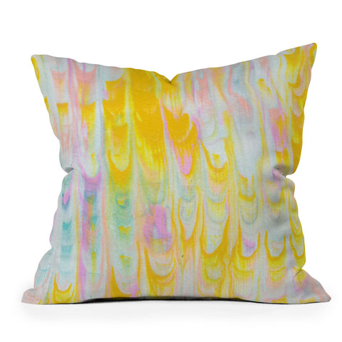 SunshineCanteen marbled pastel dreams Throw Pillow