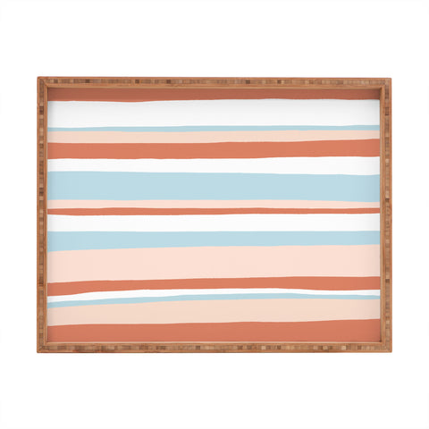 SunshineCanteen mesa desert pastel stripes Rectangular Tray