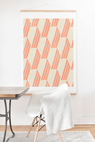 SunshineCanteen minimalist pink hex tile Art Print And Hanger