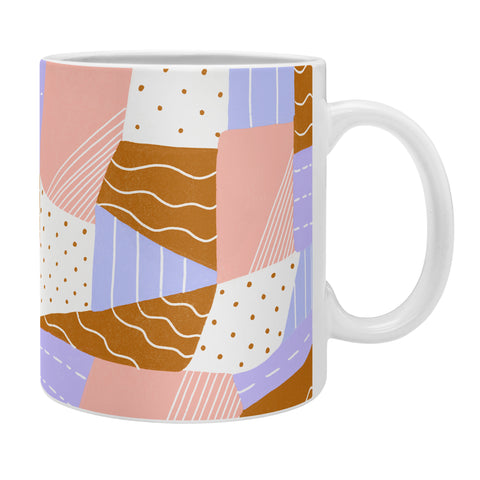 SunshineCanteen modern quilt lilac Coffee Mug