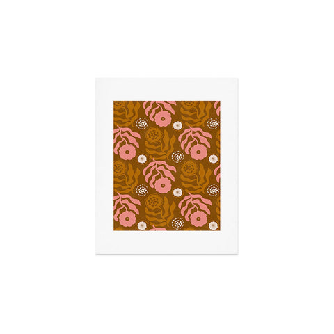 SunshineCanteen modflower pattern sienna Art Print