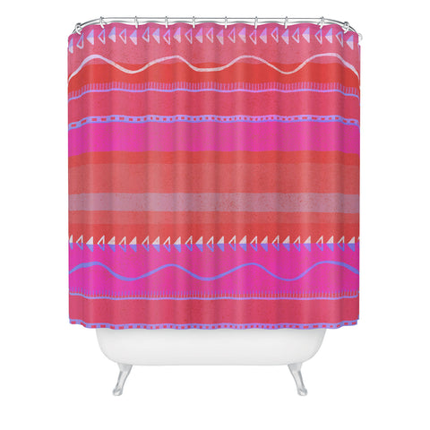 SunshineCanteen Nayarit pink Shower Curtain