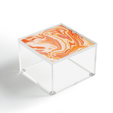 SunshineCanteen orange marble Acrylic Box
