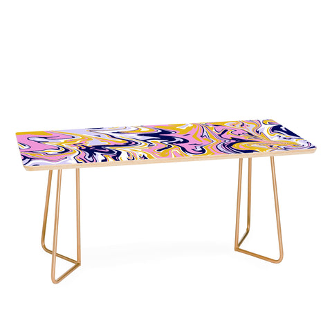 SunshineCanteen pink navy gold marble Coffee Table