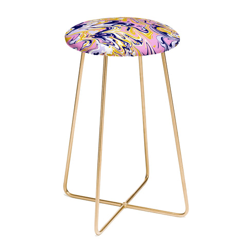 SunshineCanteen pink navy gold marble Counter Stool