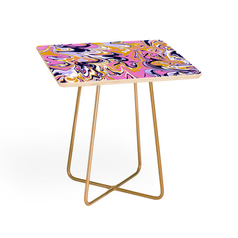 SunshineCanteen pink navy gold marble Side Table