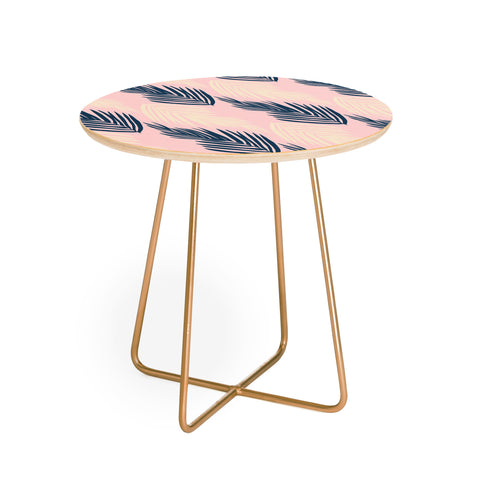 SunshineCanteen Pink Palms Round Side Table