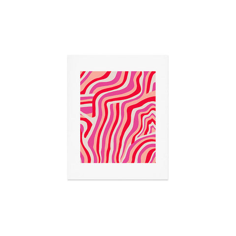 SunshineCanteen pink zebra stripes Art Print