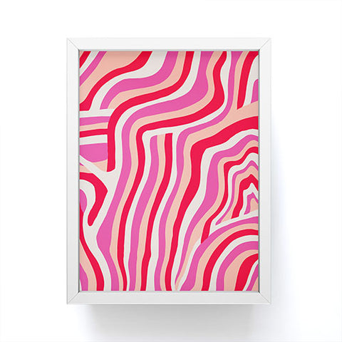 SunshineCanteen pink zebra stripes Framed Mini Art Print
