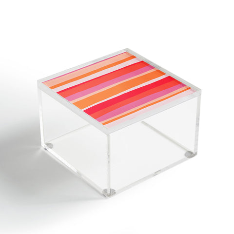 SunshineCanteen rosalita warm sunset stripes Acrylic Box