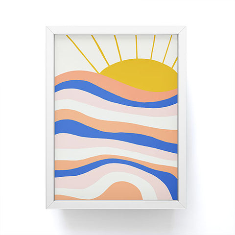 SunshineCanteen sunrise surf Framed Mini Art Print