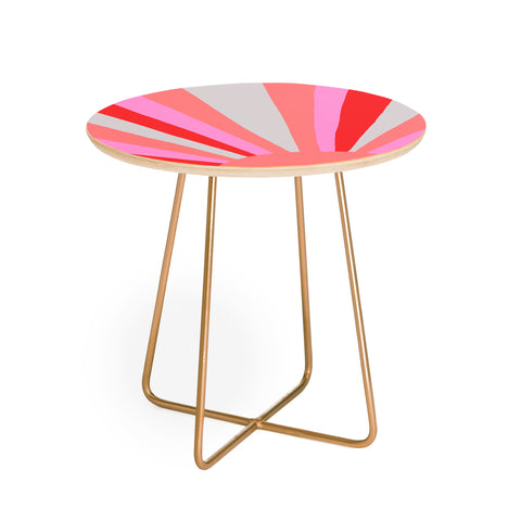 SunshineCanteen sunshine love coral Round Side Table