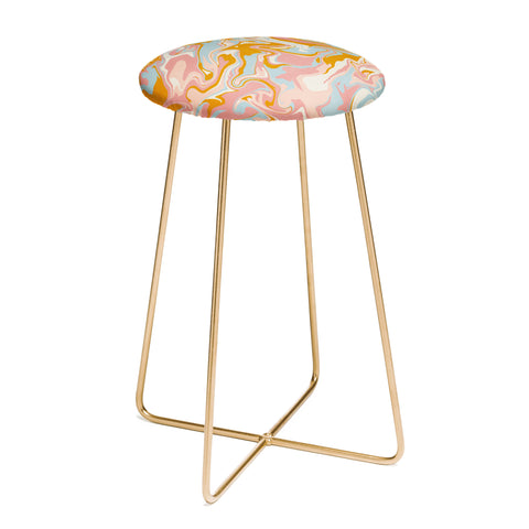SunshineCanteen vintage marble Counter Stool