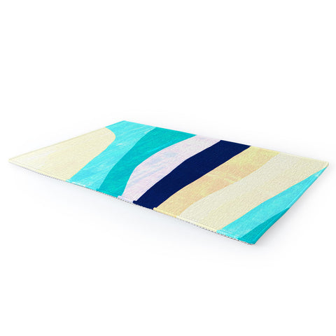 SunshineCanteen white sands and waves Area Rug