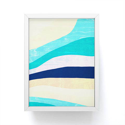 SunshineCanteen white sands and waves Framed Mini Art Print
