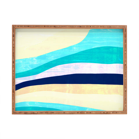 SunshineCanteen white sands and waves Rectangular Tray