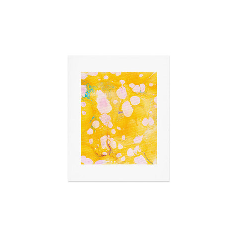 SunshineCanteen yellow cosmic marble Art Print