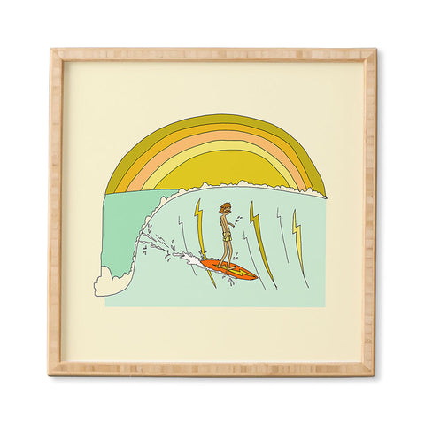 surfy birdy gerry lopez pipeline 70s daydreams Framed Wall Art