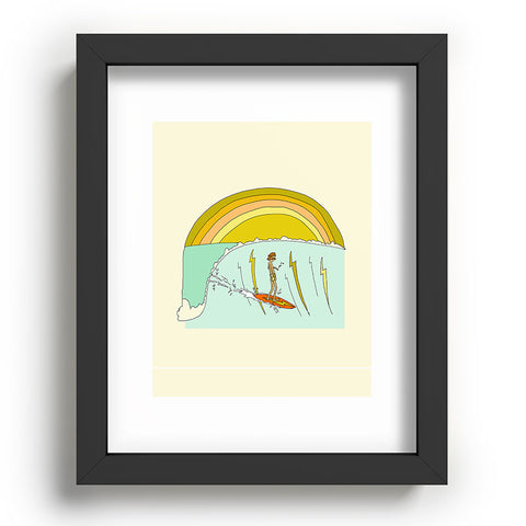 surfy birdy gerry lopez pipeline 70s daydreams Recessed Framing Rectangle