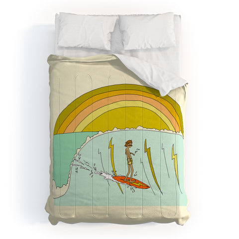 surfy birdy gerry lopez pipeline 70s daydreams Comforter