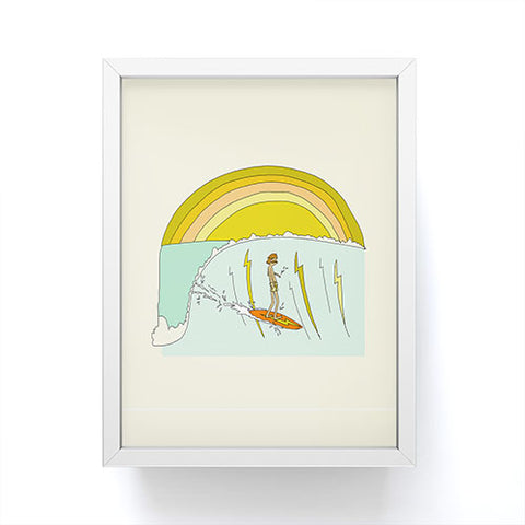 surfy birdy gerry lopez pipeline 70s daydreams Framed Mini Art Print