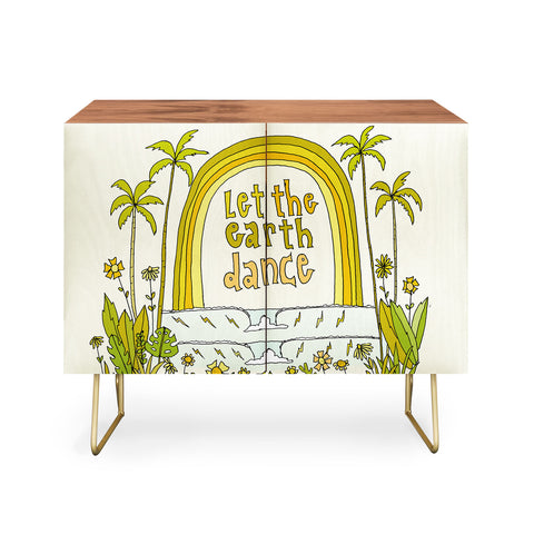 surfy birdy let the earth dance Credenza