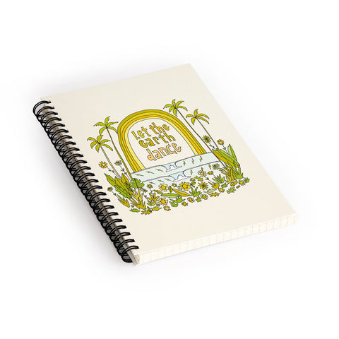 surfy birdy let the earth dance Spiral Notebook