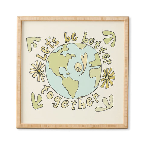 surfy birdy lets be better together Framed Wall Art