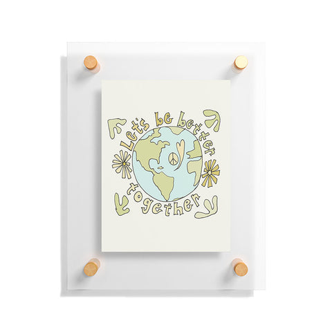 surfy birdy lets be better together Floating Acrylic Print