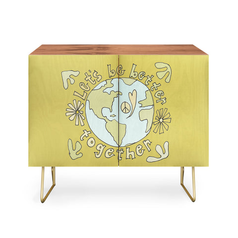 surfy birdy lets be better together Credenza