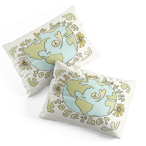 surfy birdy lets be better together Pillow Shams