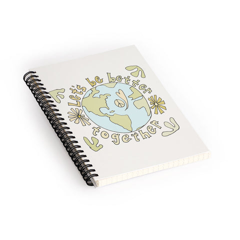 surfy birdy lets be better together Spiral Notebook