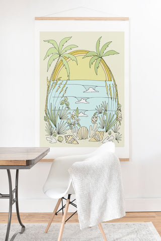 surfy birdy tropical vibes fl sunshine Art Print And Hanger