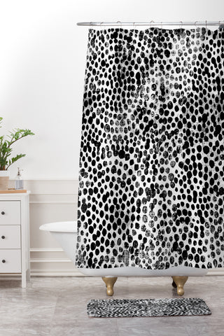 Susanne Kasielke 4 Dotted Circles Shower Curtain And Mat