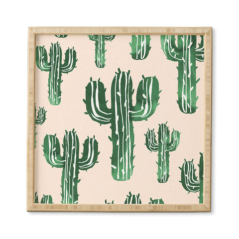 Susanne Kasielke Cactus Party Desert Matcha Framed Wall Art