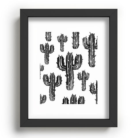 Susanne Kasielke Cactus Party Desert Matcha Black and White Recessed Framing Rectangle