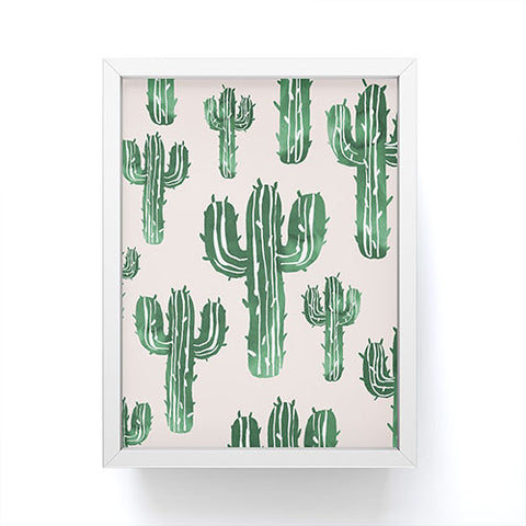 Susanne Kasielke Cactus Party Desert Matcha Framed Mini Art Print