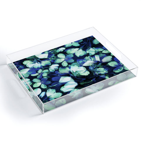 Susanne Kasielke Cherry Blossoms Blue Acrylic Tray