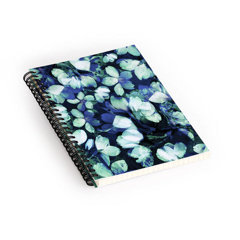 Susanne Kasielke Cherry Blossoms Blue Spiral Notebook