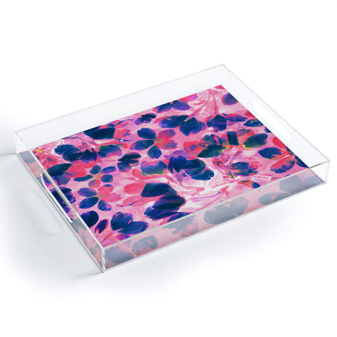 Susanne Kasielke Cherry Blossoms Neon Acrylic Tray