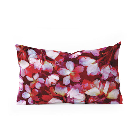Susanne Kasielke Cherry Blossoms Red Oblong Throw Pillow