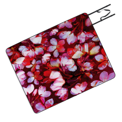 Susanne Kasielke Cherry Blossoms Red Picnic Blanket