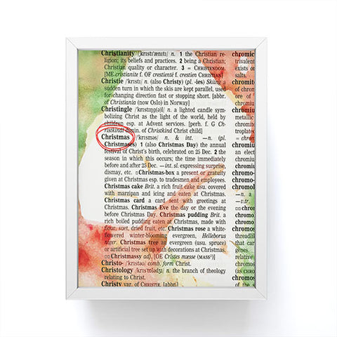 Susanne Kasielke Christmas Dictionary Art Framed Mini Art Print