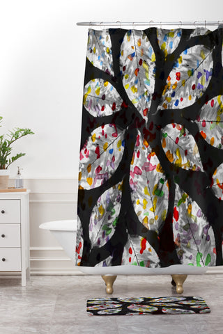 Susanne Kasielke Confetti Leaves Shower Curtain And Mat