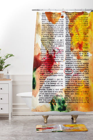Susanne Kasielke Fortunate Dictionary Art Shower Curtain And Mat