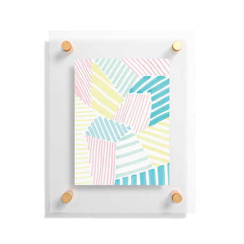 Susanne Kasielke French Reviera Seaside Stripes Floating Acrylic Print