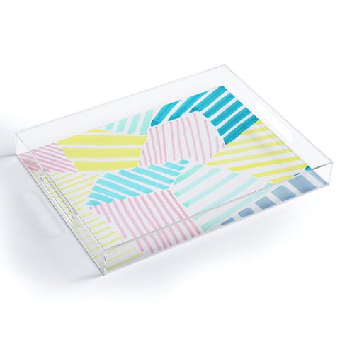 Susanne Kasielke French Reviera Seaside Stripes Acrylic Tray